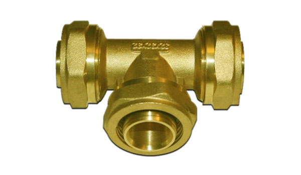 1" PEX-AL-PEX Tee Compression Fitting